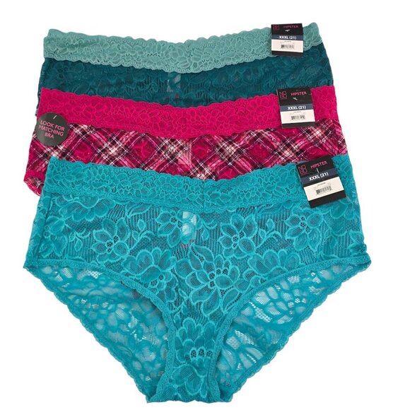 No Boundaries NOBO Lace Hipster 3-Pack Multi-Color Panties – Size XXXL NWT - Picture 11 of 16